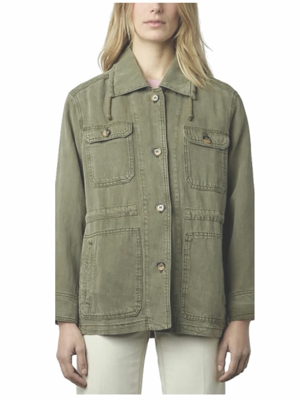 NWT Gerard Darel Beline Utility Jacket in khaki green size 3